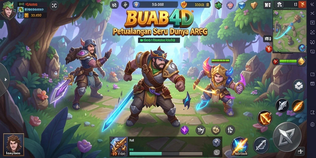Tampilan gameplay ARPG BUAH4D yang dinamis dan menarik.