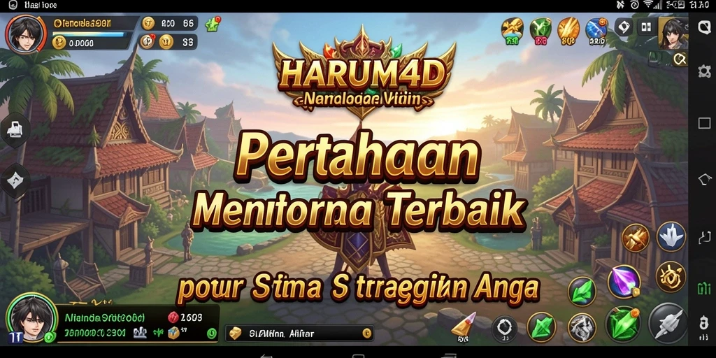 Gameplay mendebarkan HARUM4D dalam strategi Tower Defense.