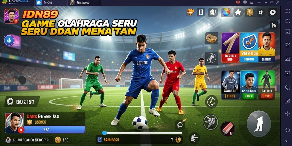 Tampilan gameplay <strong>IDN89</strong> dengan aksi olahraga yang mendebarkan.