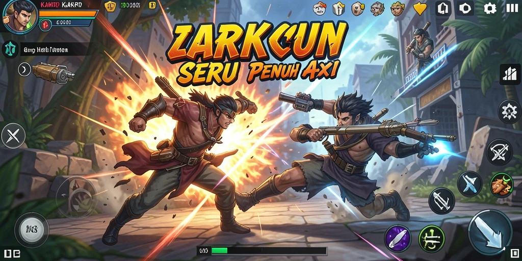 Tangkapan layar utama menampilkan aksi intens pertarungan dalam KAKRP.