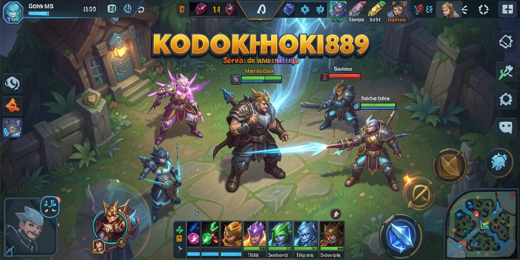 Tampilan gameplay seru KODOKHOKI889 dengan karakter beragam.