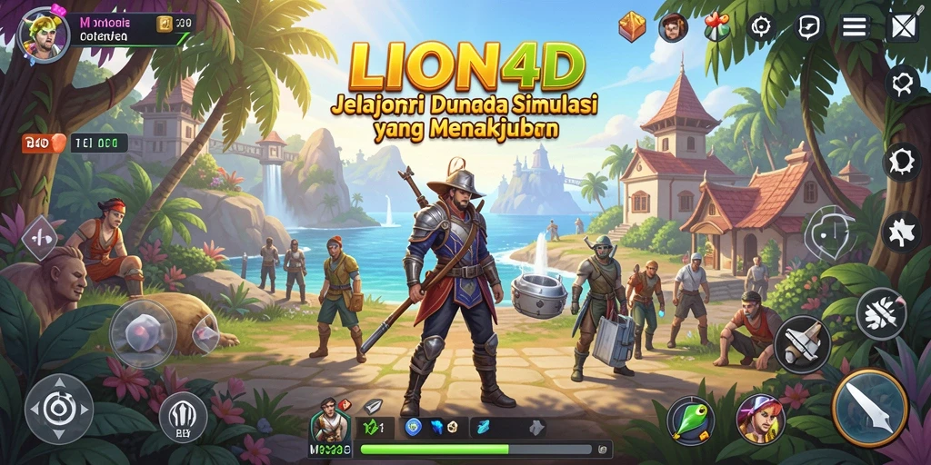 Tampilan grafis mendetail dari gameplay LION4D yang menarik.