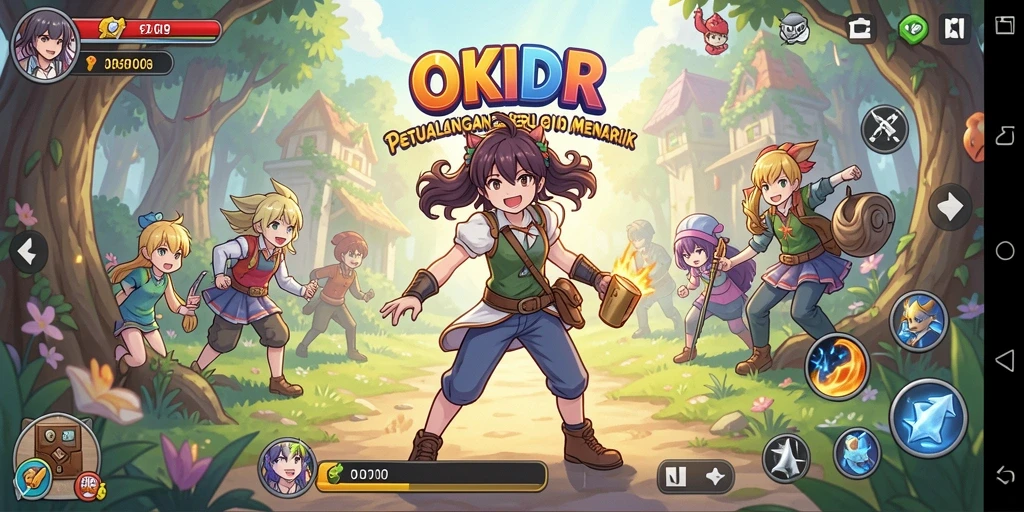 Gameplay menakjubkan OKIDR dengan karakter anime yang memukau.