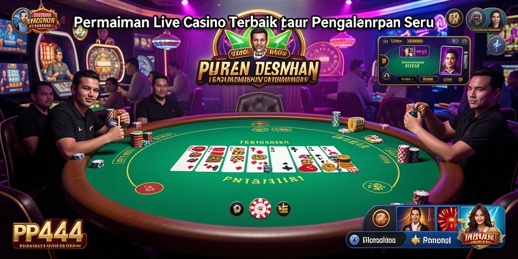 Tampilan gameplay Live Casino yang menegangkan dan menarik di PP444.